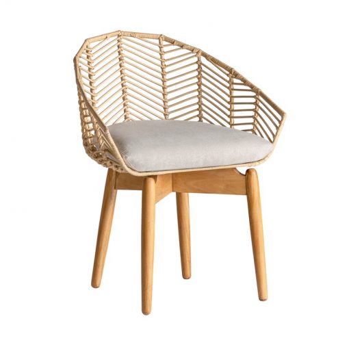 SILLA PLISSÉ RATTAN